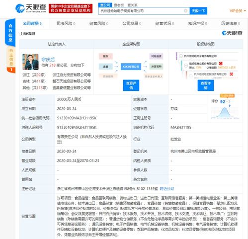 娃哈哈斥資2億元成立電子商務公司，加速布局互聯網信息服務